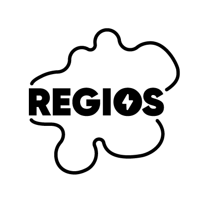 Regios Logo in der OÖ Kontur, Farbreduziert